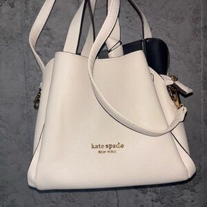 Kate Spade White and Black Leather Shoulder Bag